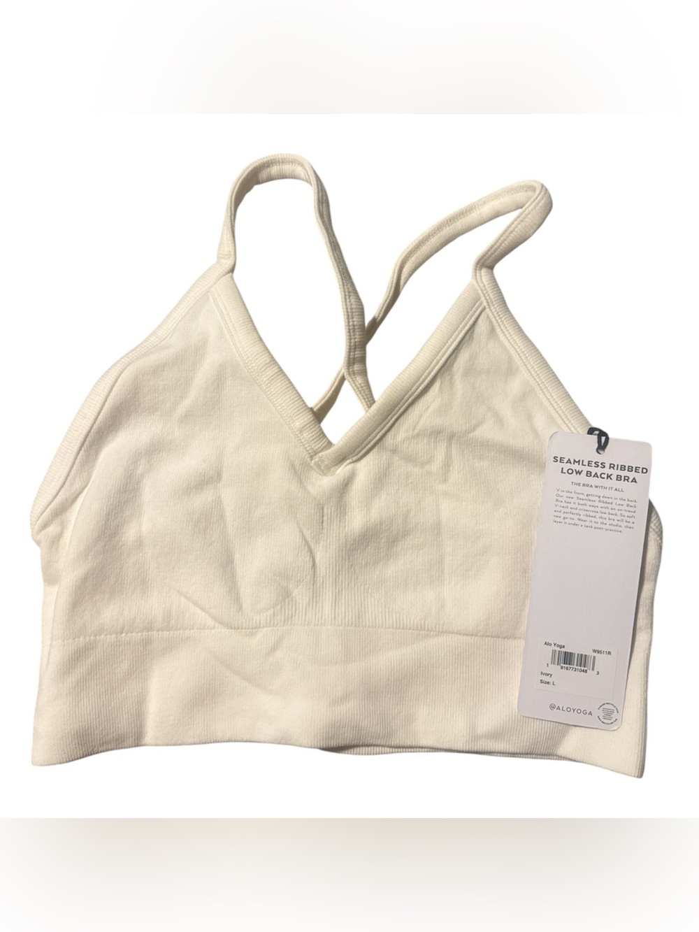 Alo Yoga-Seamless Ribbed Low Back Bra